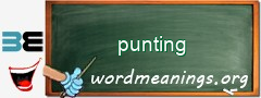 WordMeaning blackboard for punting